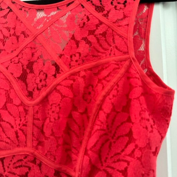 BCBGeneration | Flowy Lace Dress | Color: Orange/Red | Size: 4 - Picture 6 of 12